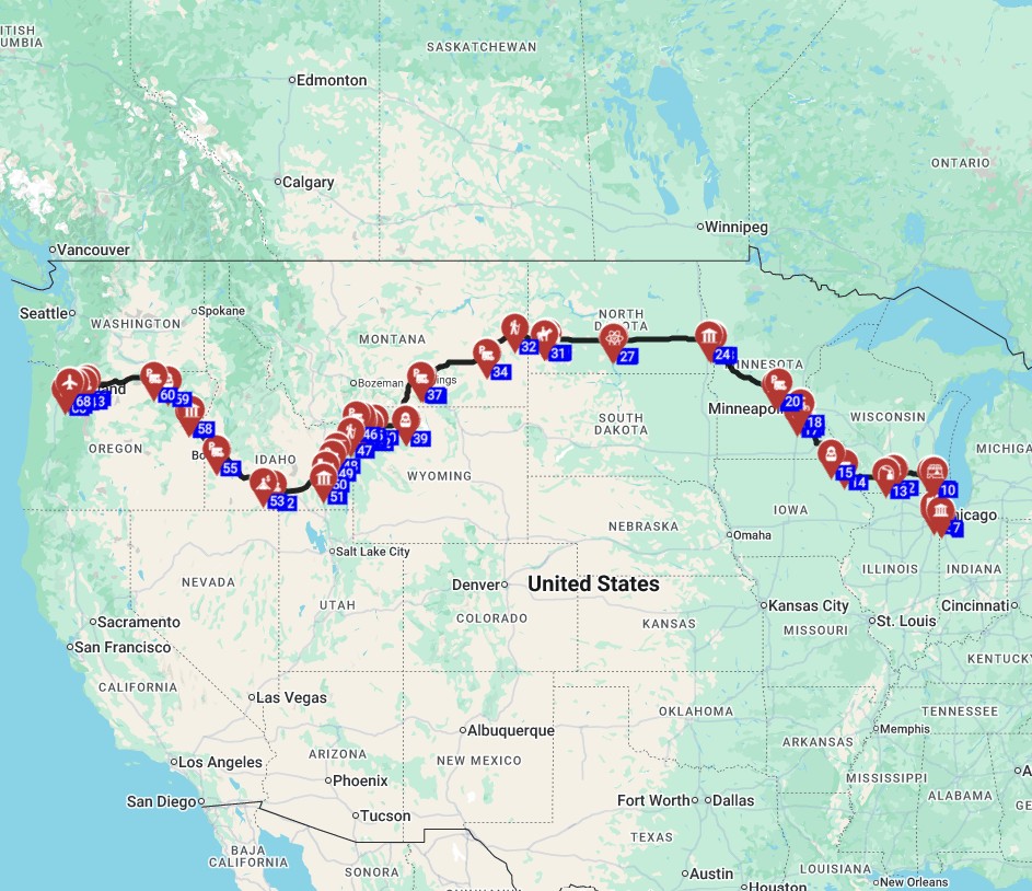 USA RV trip for beginners from Chicago to Portland